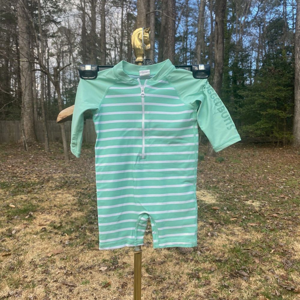 Rugged Butts Sea Foam Green Baby Boy Swimsuit